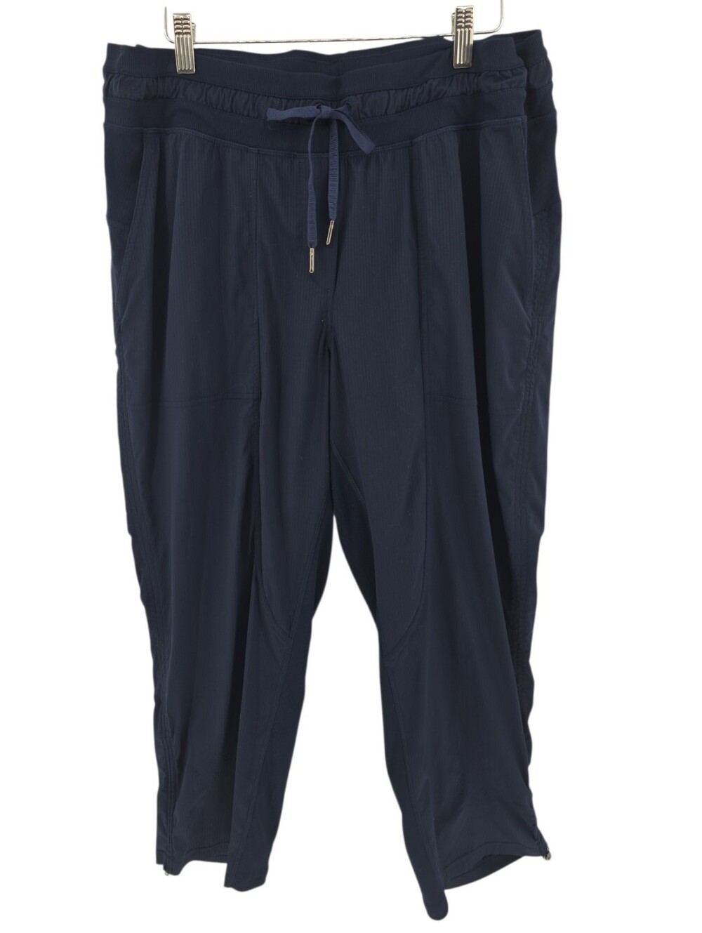 Lululemon Studio Crop Navy Size 14 Stretch Drawstring Waist